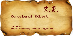 Köröskényi Róbert névjegykártya